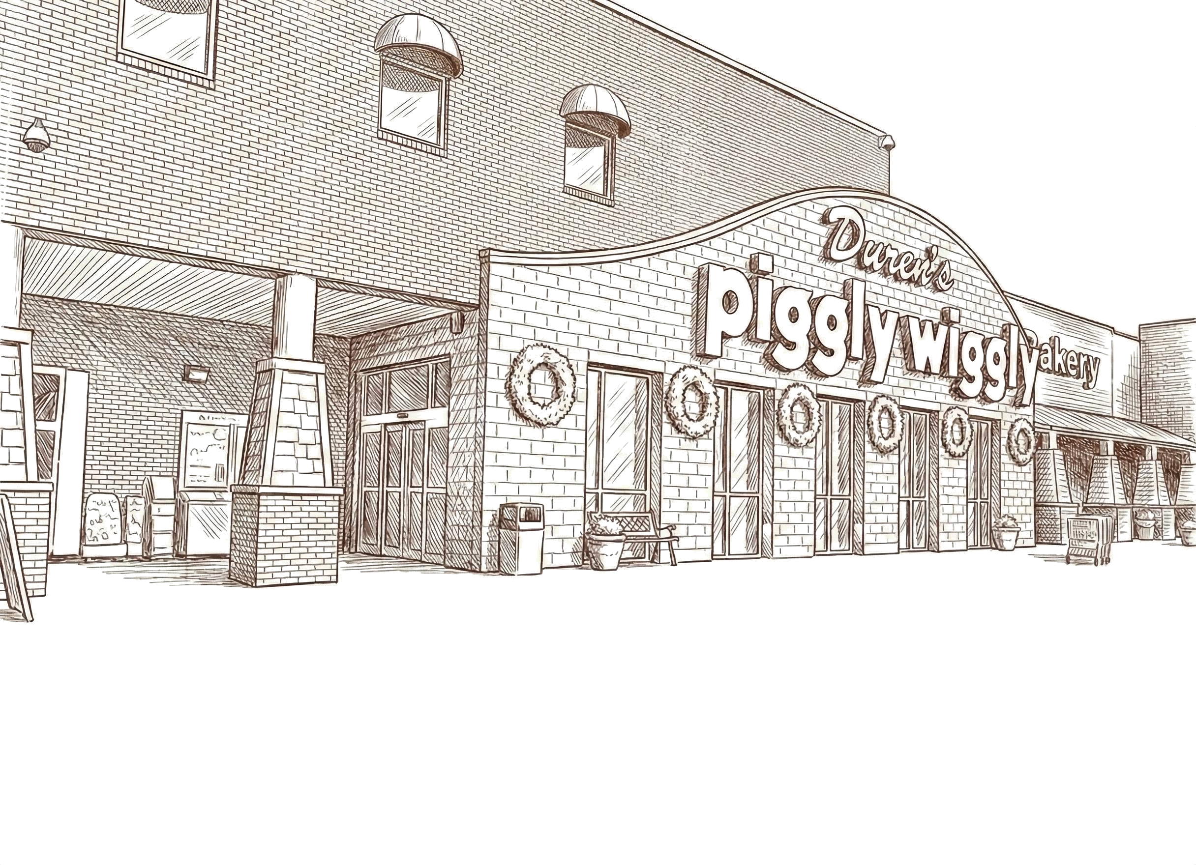 Duren's Piggly Wiggly Sketch